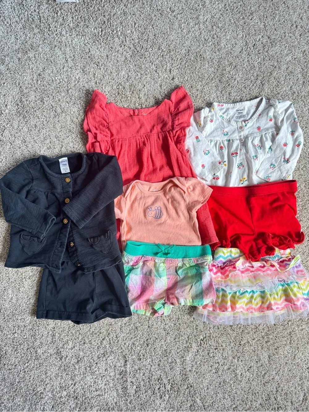 Baby Girl Clothing Bundle 18M Top,dress, shorts clothing lot Outfit Lot 8 Pieces
